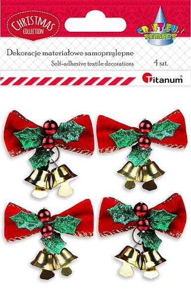 Dekoracje mat. samop. Titanum 4 szt. kokardy
