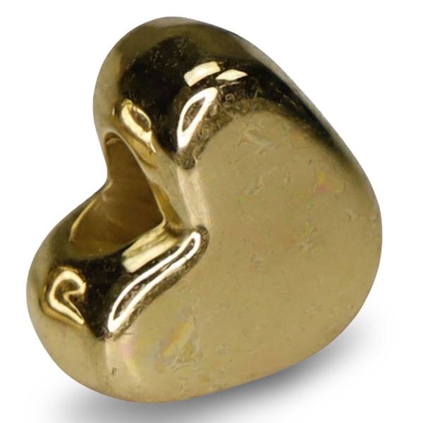 Koraliki plastikowe Titanum 20 szt. serca złote