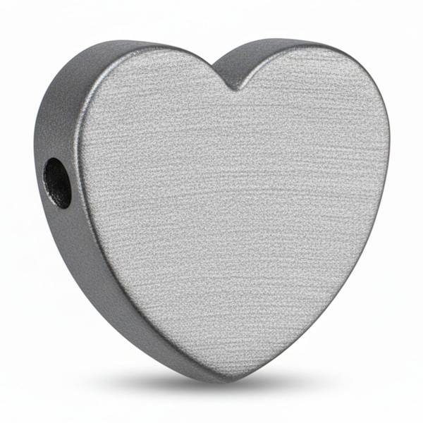 Koraliki drewniane Titanum 20g serca srebrne