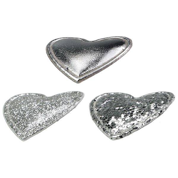 Dekoracje mat. samop. Titanum A'12 serca srebrne