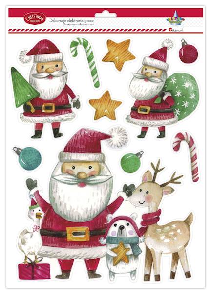 Dekoracje elektrostatyczne Titanum Mikołaje