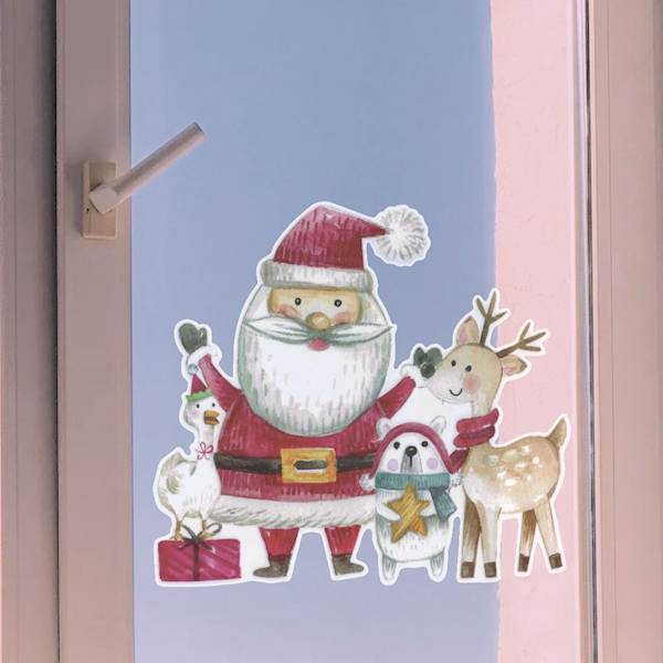 Dekoracje elektrostatyczne Titanum Mikołaje