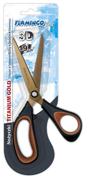 Nożyczki Titanum Gold 19cm złote ostrze