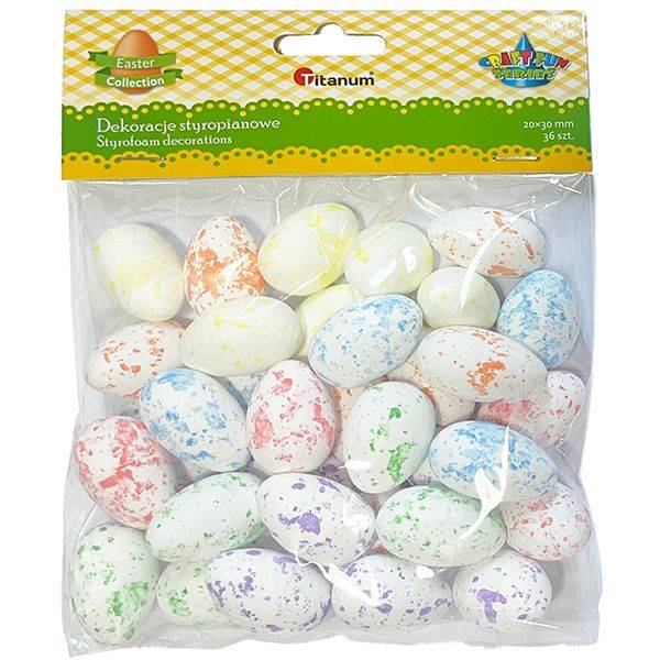 Dekoracje styropianowe Titanum jajka 36 szt.