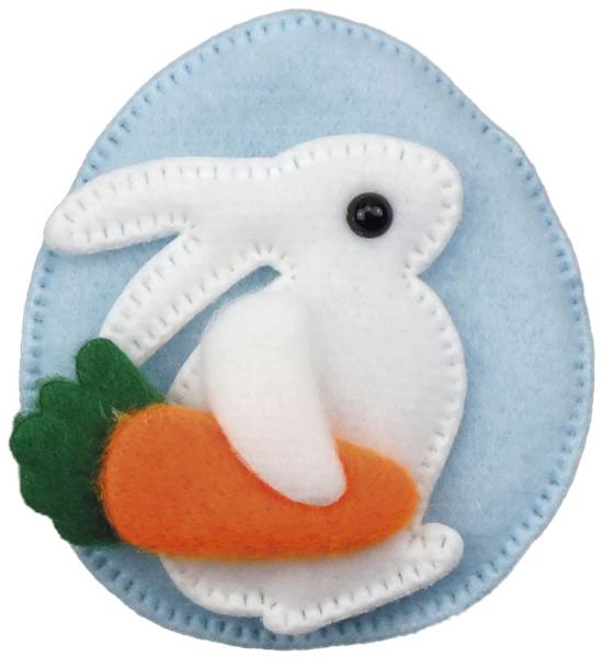 Dekoracje filcowe Titanum 2 szt. jajko z królikiem