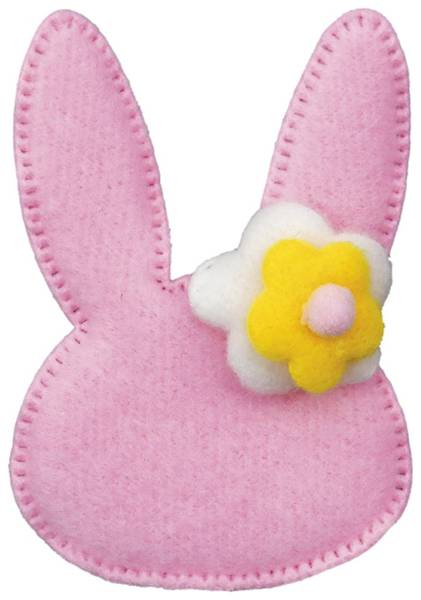 Dekoracje filcowe Titanum 2 szt. królik z kwiatkie