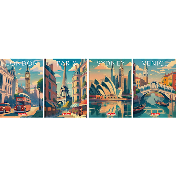 Brulion A6/96 kratka Herlitz Retro City