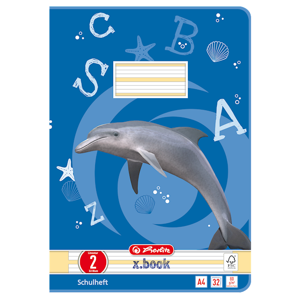 Zeszyt A4/32k linia Herlitz do nauki pisania