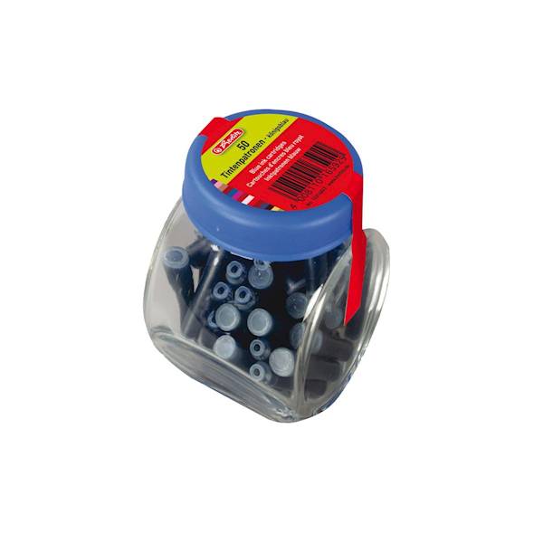 Naboje do piór krótkie niebieskie Herlitz 50 sztuk