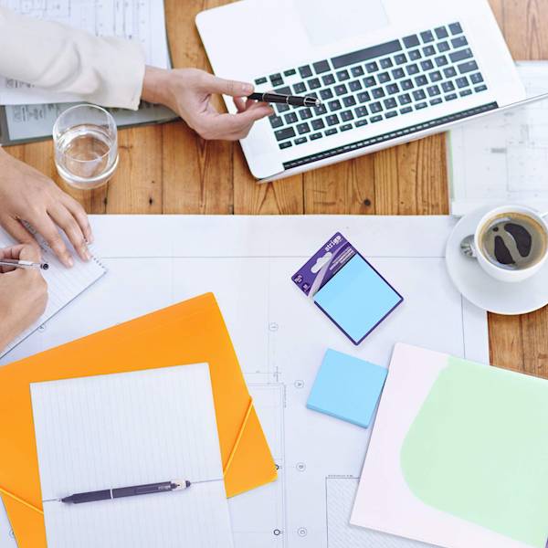 Karteczki samop. transparentne Strigo j. niebieski