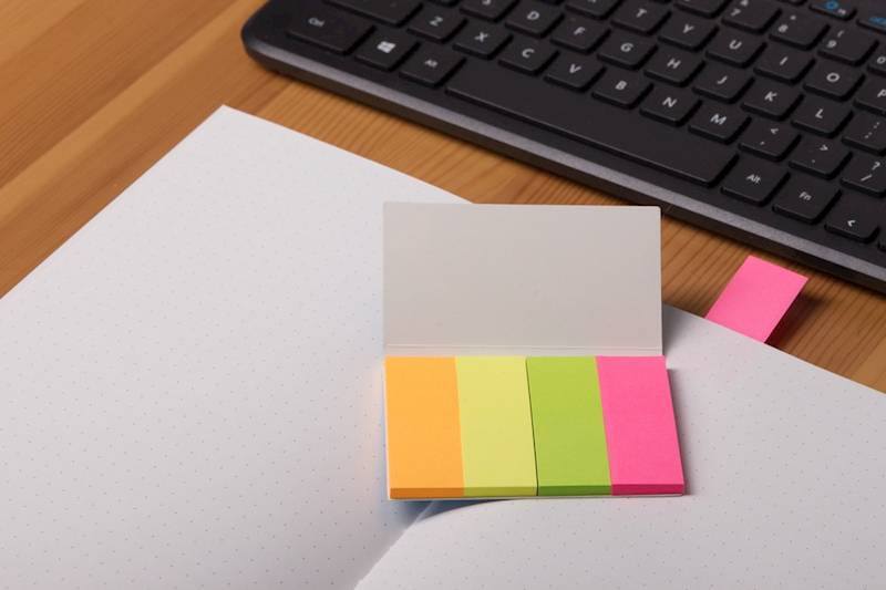 Zakładki indeks. papierowe D.RECT 20x50mm 4x50szt.