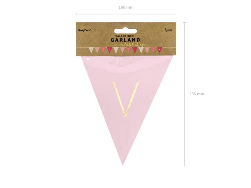 Girlanda Valentines - Flagietki, mix, 2,1m