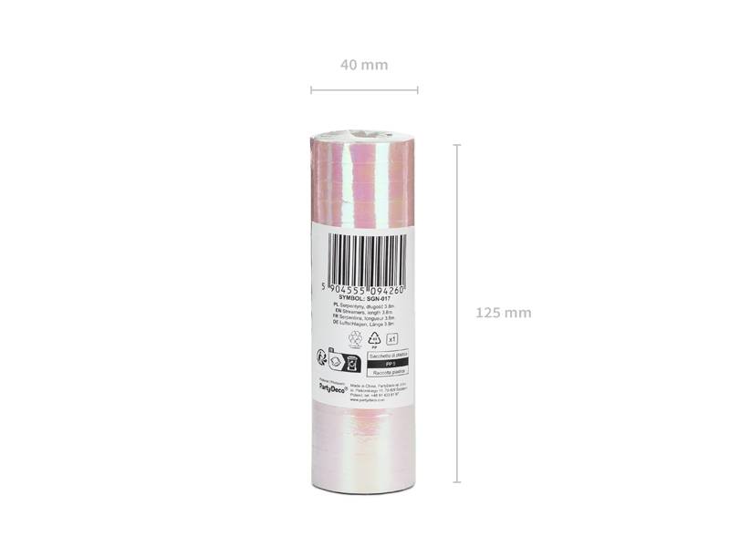 Serpentyny opalizujące 3,8 ms 18 szt