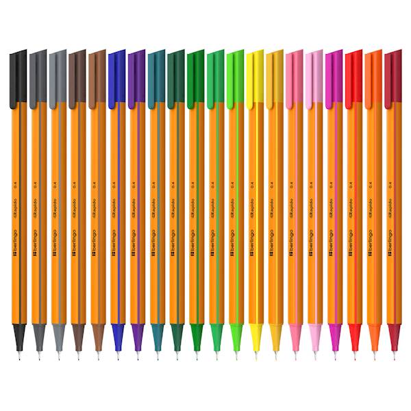 Cienkopisy Berlingo Rapido 20 kolorów 0,4 mm