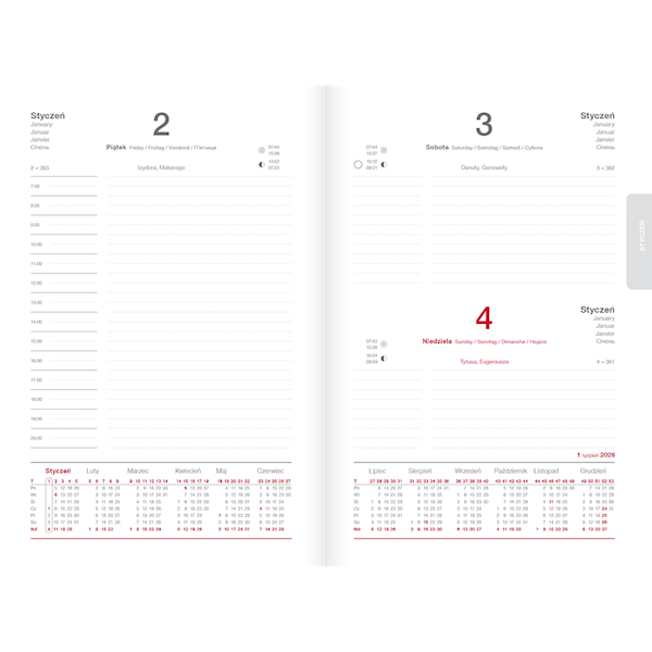 Kalendarz A5 Top-2000 Czarny