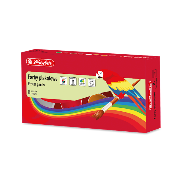 Farby plakatowe Herlitz 8 kolorów