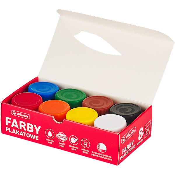 Farby plakatowe Herlitz 8 kolorów
