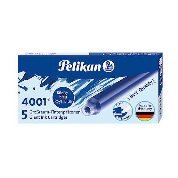 Naboje do piór Pelikan długie niebieskie 5 szt.