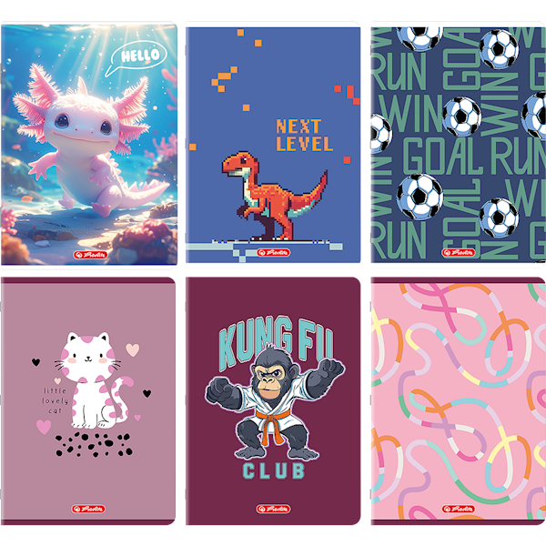 Zeszyt A4/32 Herlitz kratka Mix