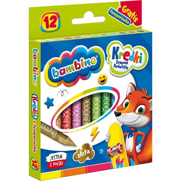 Kredki świecowe 12 BAMBINO
