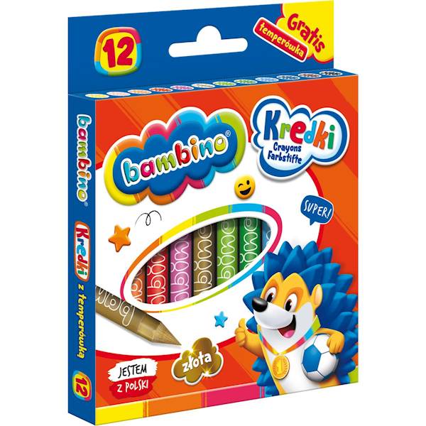Kredki świecowe 12 BAMBINO