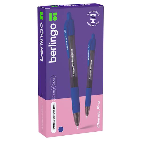Długopis aut. Berlingo Classic Pro 0,7mm niebieski