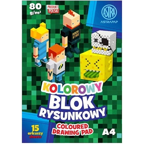 Blok rysunkowy kolorowy A4 Astra