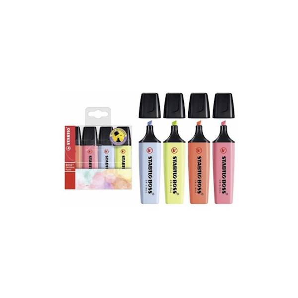 Zakreślacze Stabilo Boss Pastel 4 kolory 