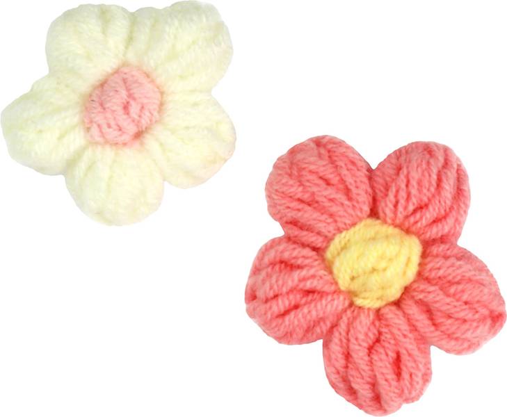 Dekoracje włóczkowe Titanum kwiaty 4 szt.