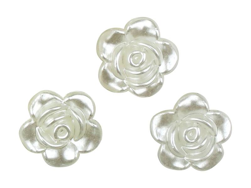 Perełki dekoracyjne Titanum 20g różyczki białe