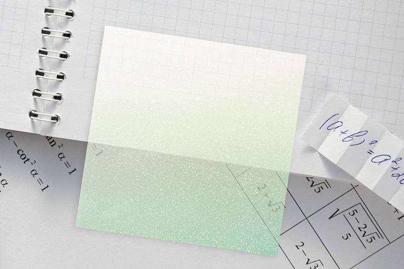 Transparentny notes samop. Titanum biało-zielony