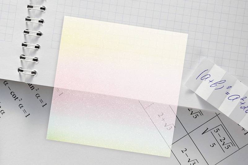 Transparentny notes samop. Titanum tęczowy