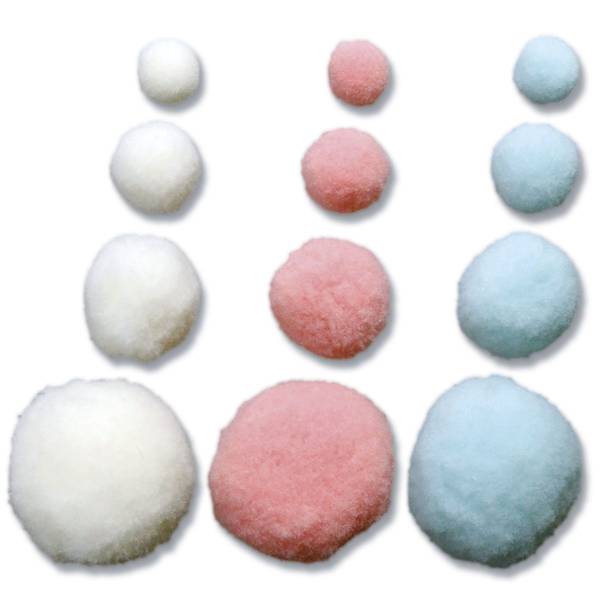 Pompony poliestrowe Titanum 15g pastelowe