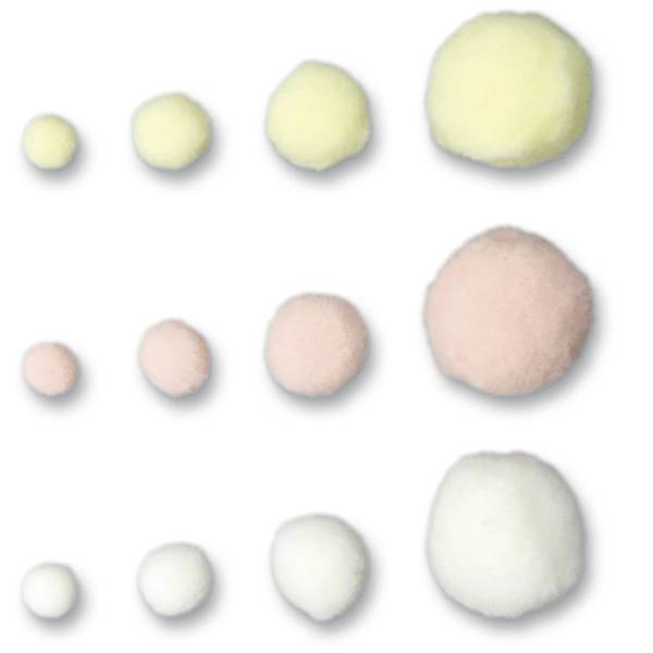 Pompony poliestrowe Titanum 15g pastelowe