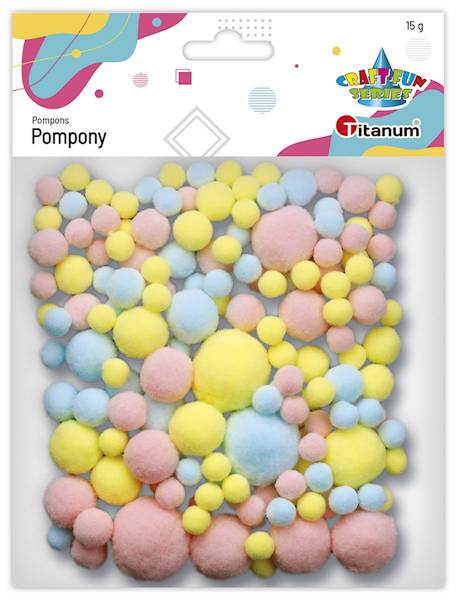 Pompony poliestrowe Titanum 15g pastelowe 