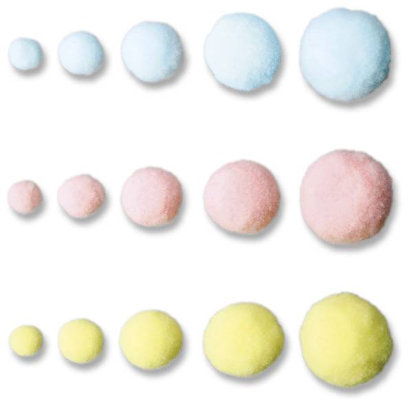 Pompony poliestrowe Titanum 15g pastelowe 