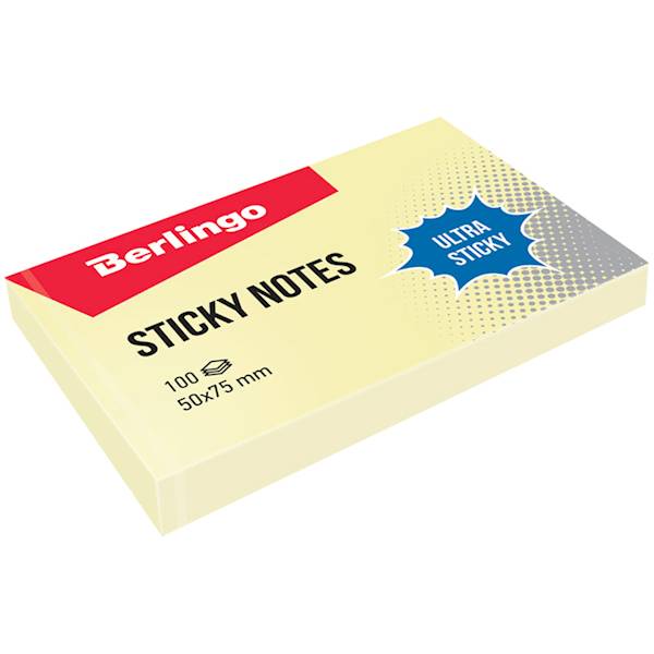Bloczek samop. Berlingo 50x75mm Ultra lepki żółty