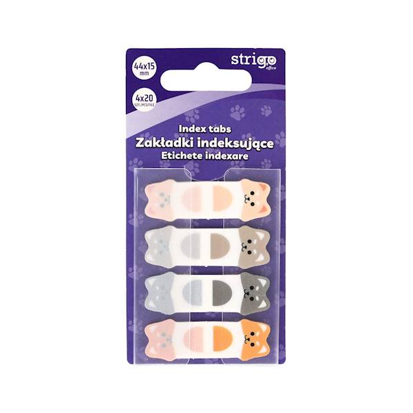 Zakładki indeksujące Strigo 4x20k Pieski