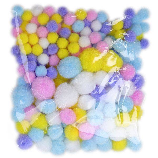 Pompony poliestrowe Titanum 180 sztuk mix