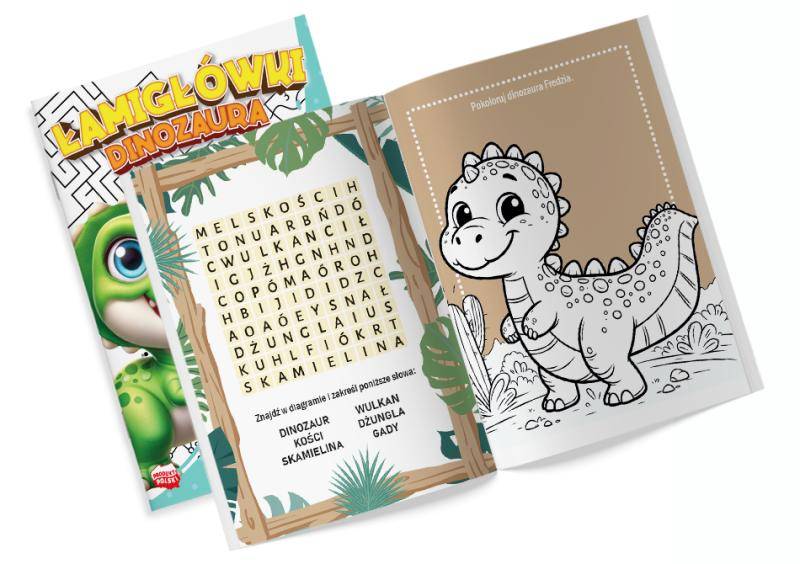Książeczka Martel Łamigłówki Dinozaura