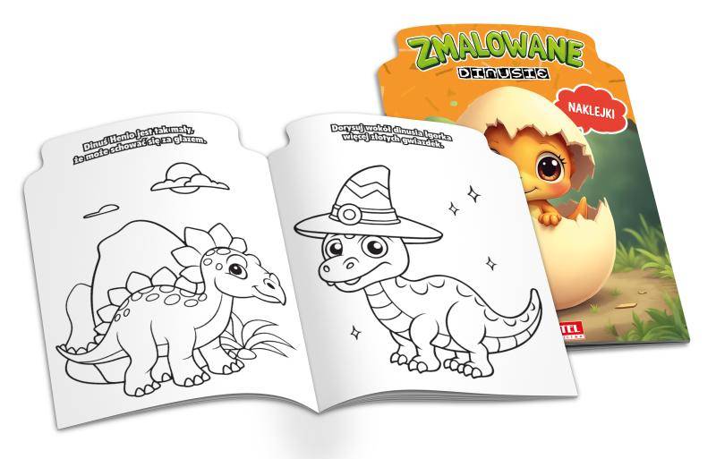 Książeczka z naklejkami Martel Zmalowane dinusie