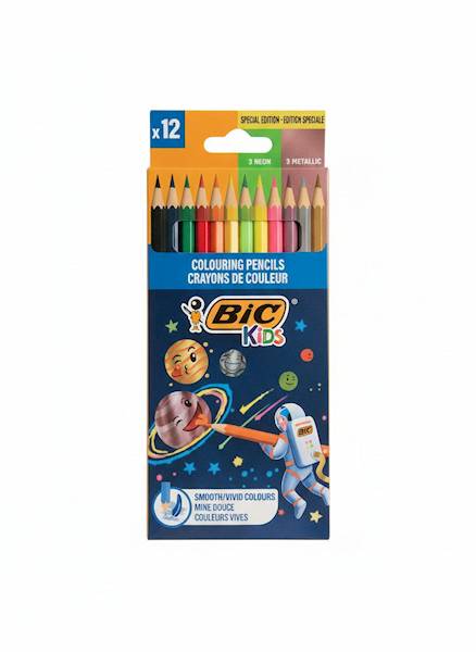 Kredki ołówkowe BIC 12 kolorów Cosmo Smooth