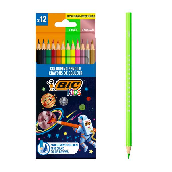 Kredki ołówkowe BIC 12 kolorów Cosmo Smooth