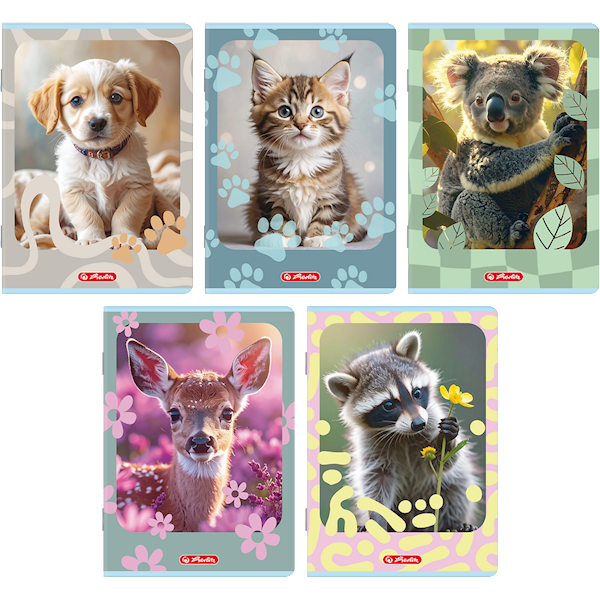 Zeszyt A5/16k kratka Herlitz Animals