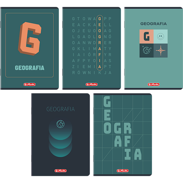 Zeszyt A5/60k kratka Herlitz tem. geografia mix
