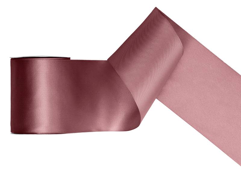Wstążka satynowa brudny róż 100mm x 25m 