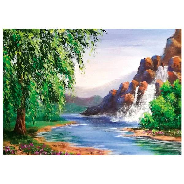 Diamentowa mozaika Flamingo 30x40cm Wodospad