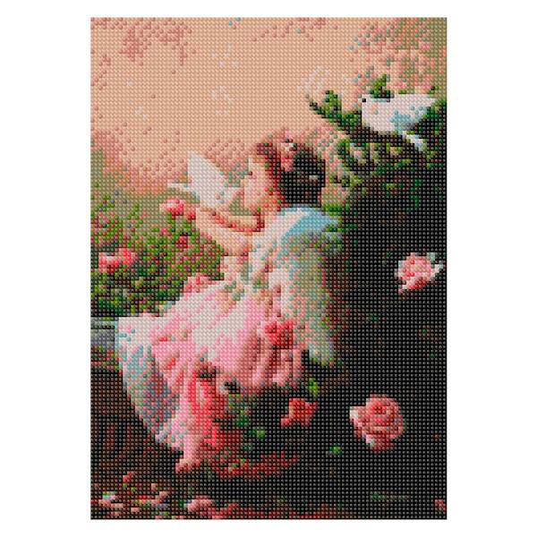 Diamentowa mozaika Flamingo 30x40cm Dziewczynka