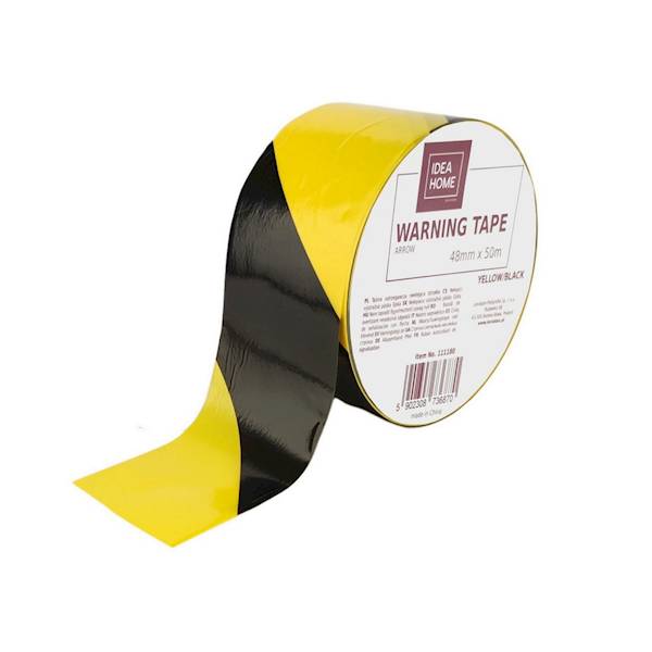 Taśma ostrzegawcza Idea Home 48mmx50m żołto-czarna
