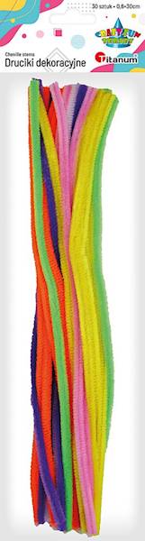 Druciki dekoracyjne Titanum neonowe 30cm 30 szt.